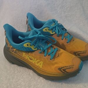 Hoka Athletic Shoes in Yellow and Blue